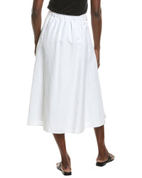 Anne Klein Linen-Blend Paneled A-Line Midi Skirt