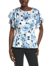 Anne Klein Flutter Printed Blouse