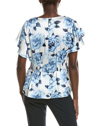 Anne Klein Flutter Printed Blouse