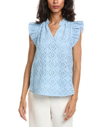 Anne Klein Eyelet Blouse