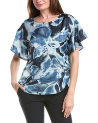 Anne Klein Anne Klein Flutter Sleeve Blouse