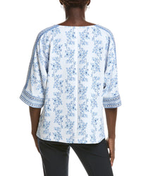 Anne Klein 3/4-Sleeve Bateau Neck Blouse