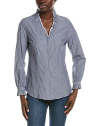 Anne Klein Ruffle Button Down Shirt
