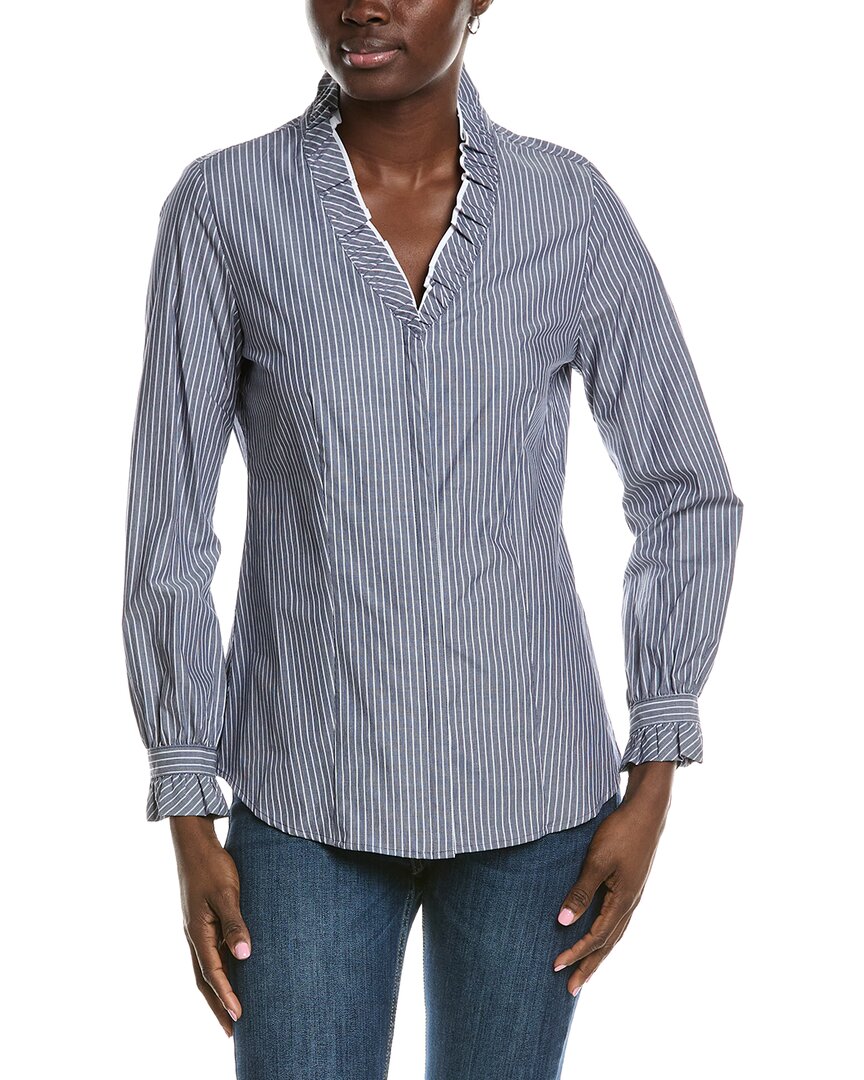Anne Klein Ruffle Button Down Shirt