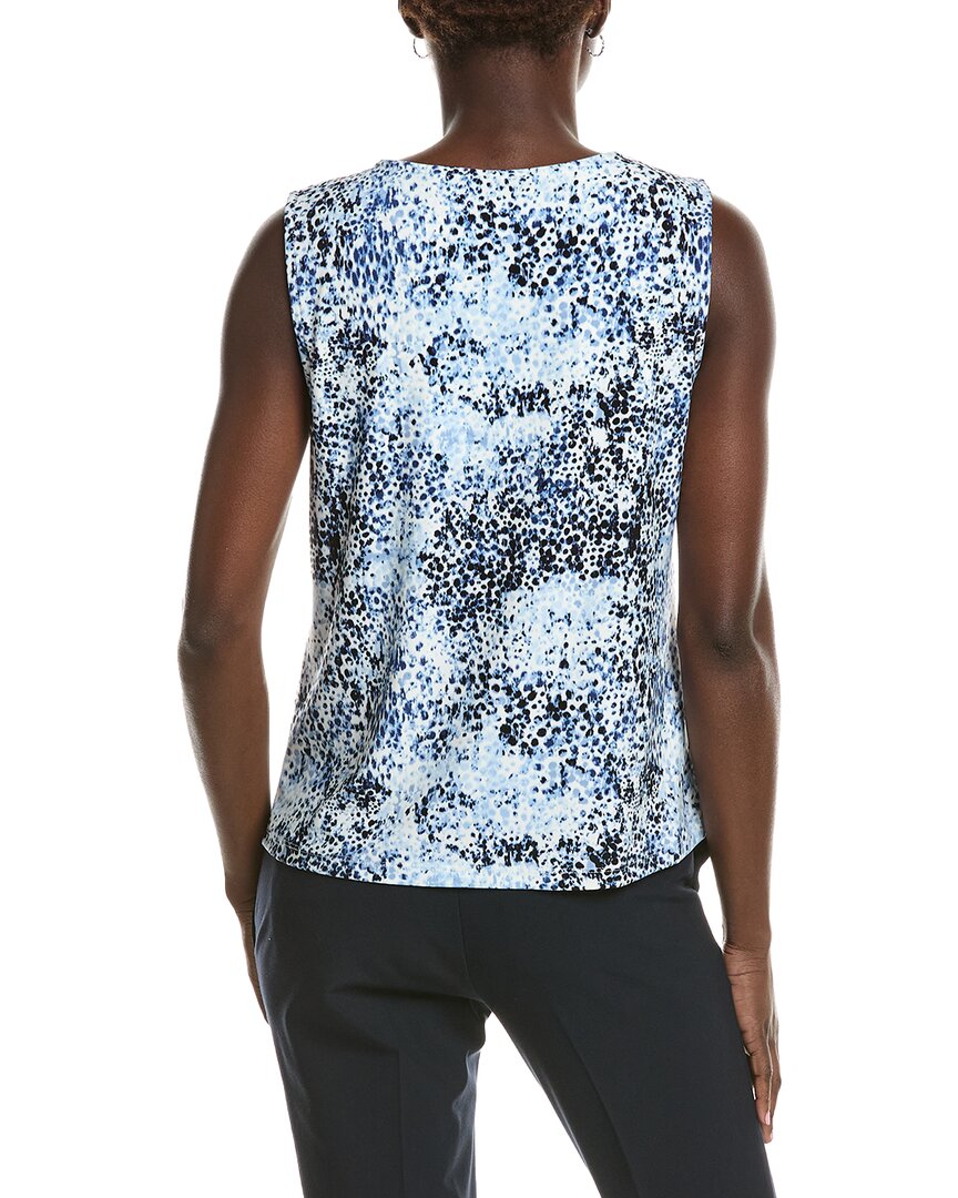Anne Klein Asymmetrical Pleat Neck Shell