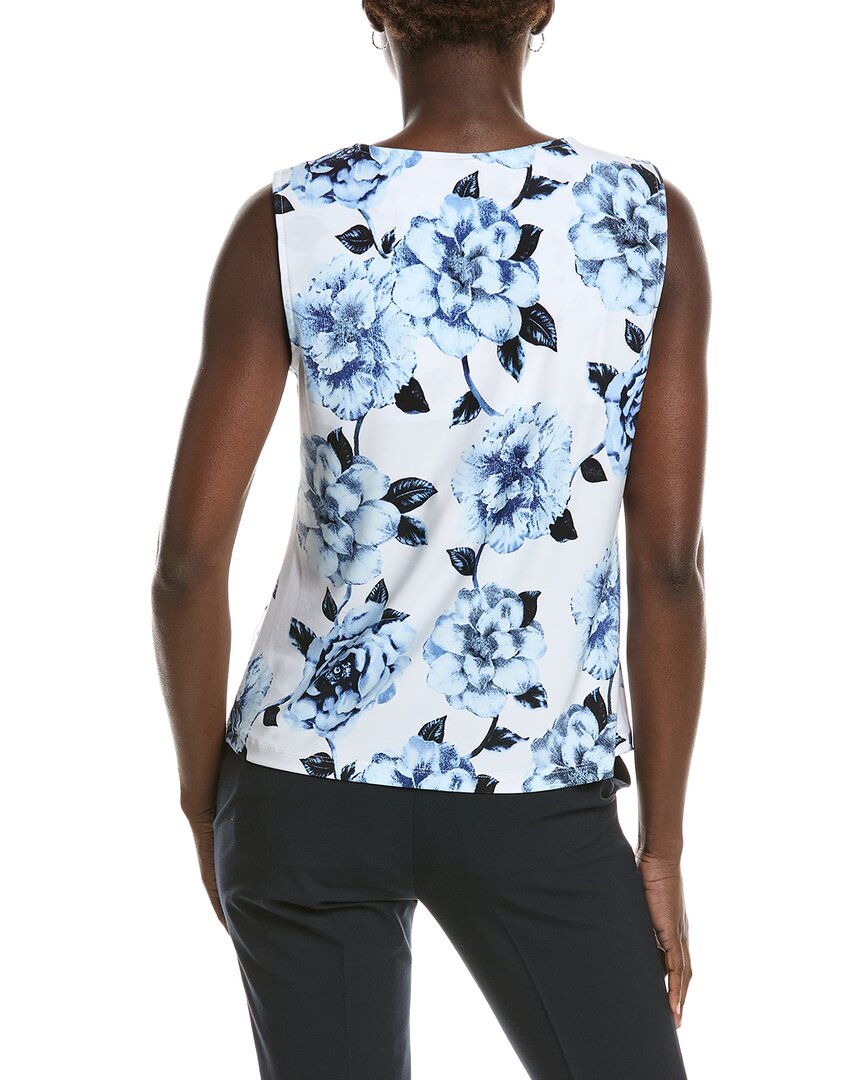 Anne Klein Asymmetrical Pleat Neck Shell