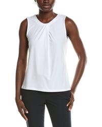 Anne Klein Asymmetrical Pleat Neck Shell