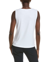Anne Klein Asymmetrical Pleat Neck Shell