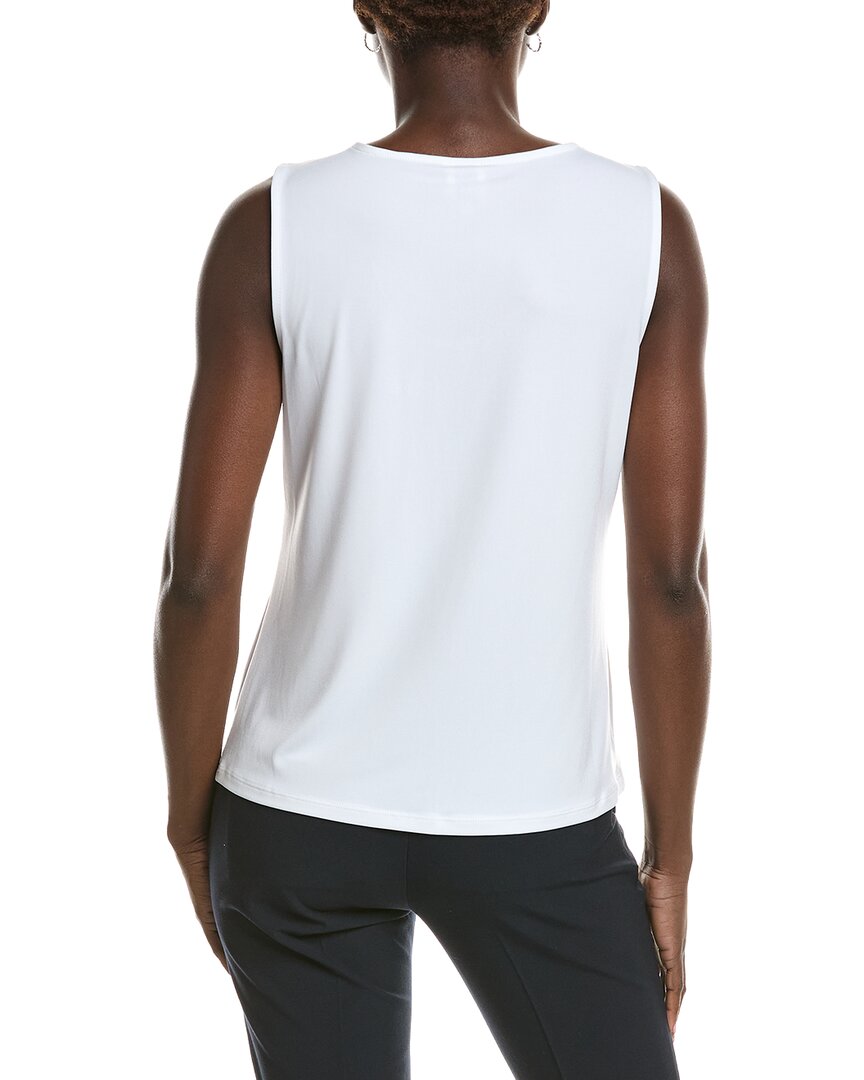 Anne Klein Asymmetrical Pleat Neck Shell
