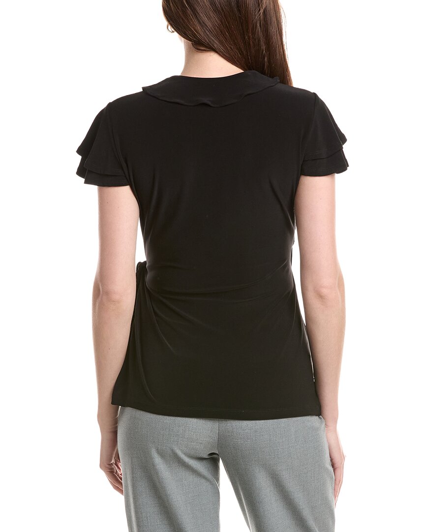 Anne Klein Anne Klein Flutter Sleeve Wrap Top
