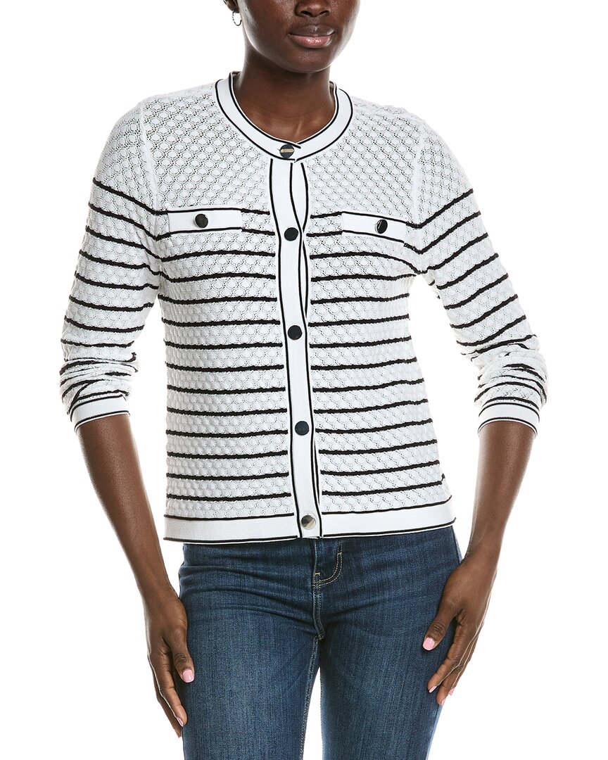 Anne Klein Stitch Stripe Cardigan