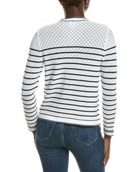 Anne Klein Stitch Stripe Cardigan