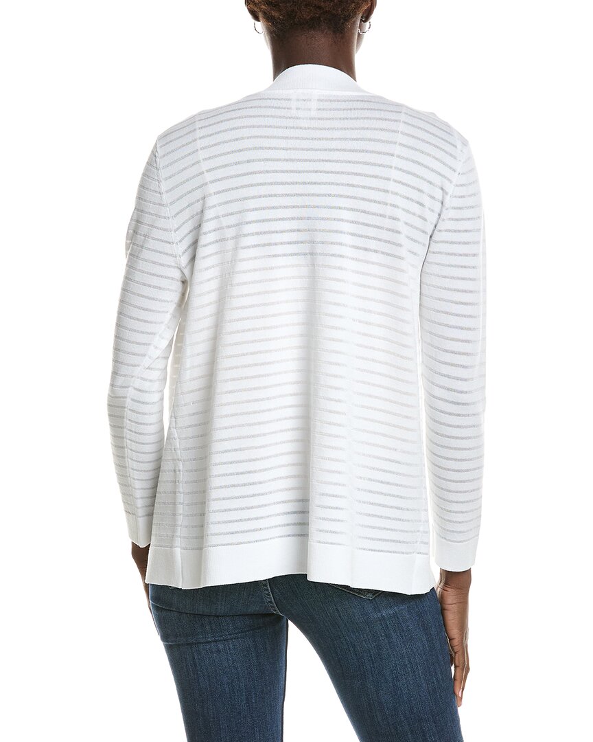 Anne Klein Sheer Stripe Cardigan