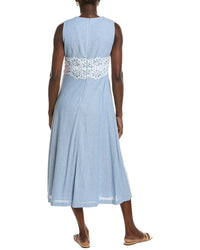 Anne Klein Linen-Blend Midi Dress