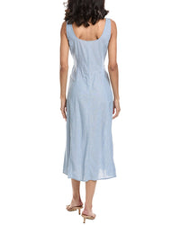 Anne Klein Linen-Blend Tank Midi Dress