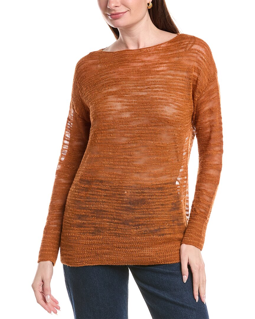 Lafayette 148 New York Dropped Shoulder Bateau Neck Sweater
