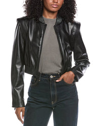 Simkhai Doreen Vegan Leather Bomber Jacket