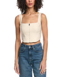 Simkhai Anderson Linen-Blend Bustier Top