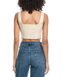 Simkhai Anderson Linen-Blend Bustier Top
