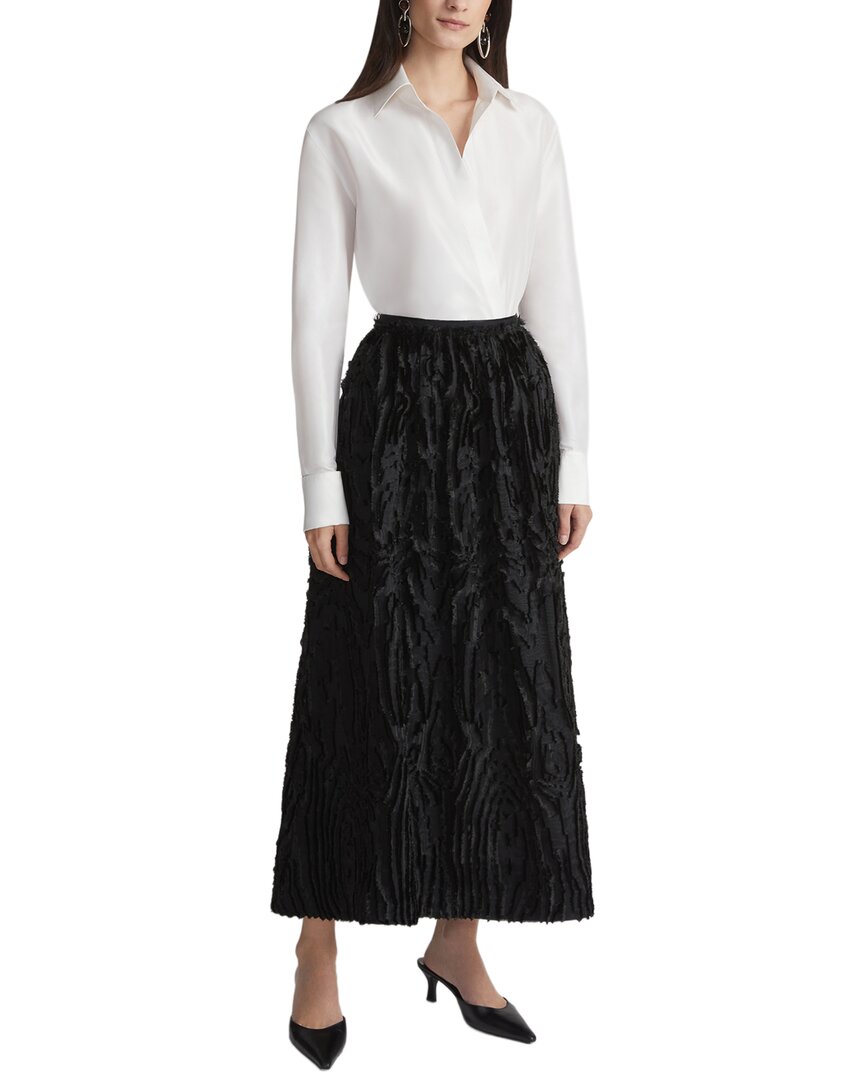 Lafayette 148 New York Collared Wrap Front Bodysuit