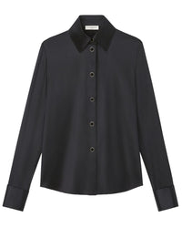 Lafayette 148 New York Button Front Slim Silk Blouse