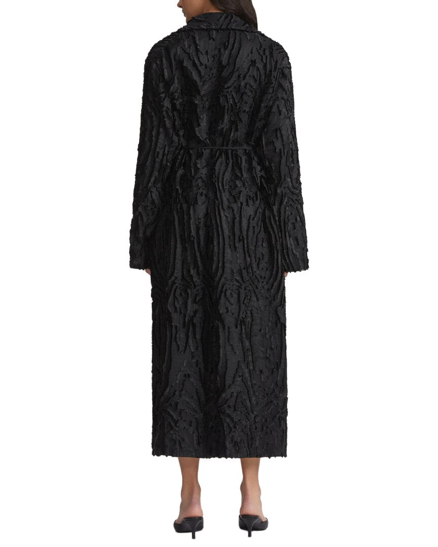 Lafayette 148 New York Lafayette 148 New York Wing Collar Longline Silk-Blend Coat