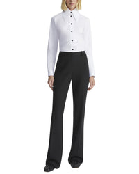 Lafayette 148 New York Lafayette 148 New York Waldorf Belt Loop Wool-Blend Flare Pant