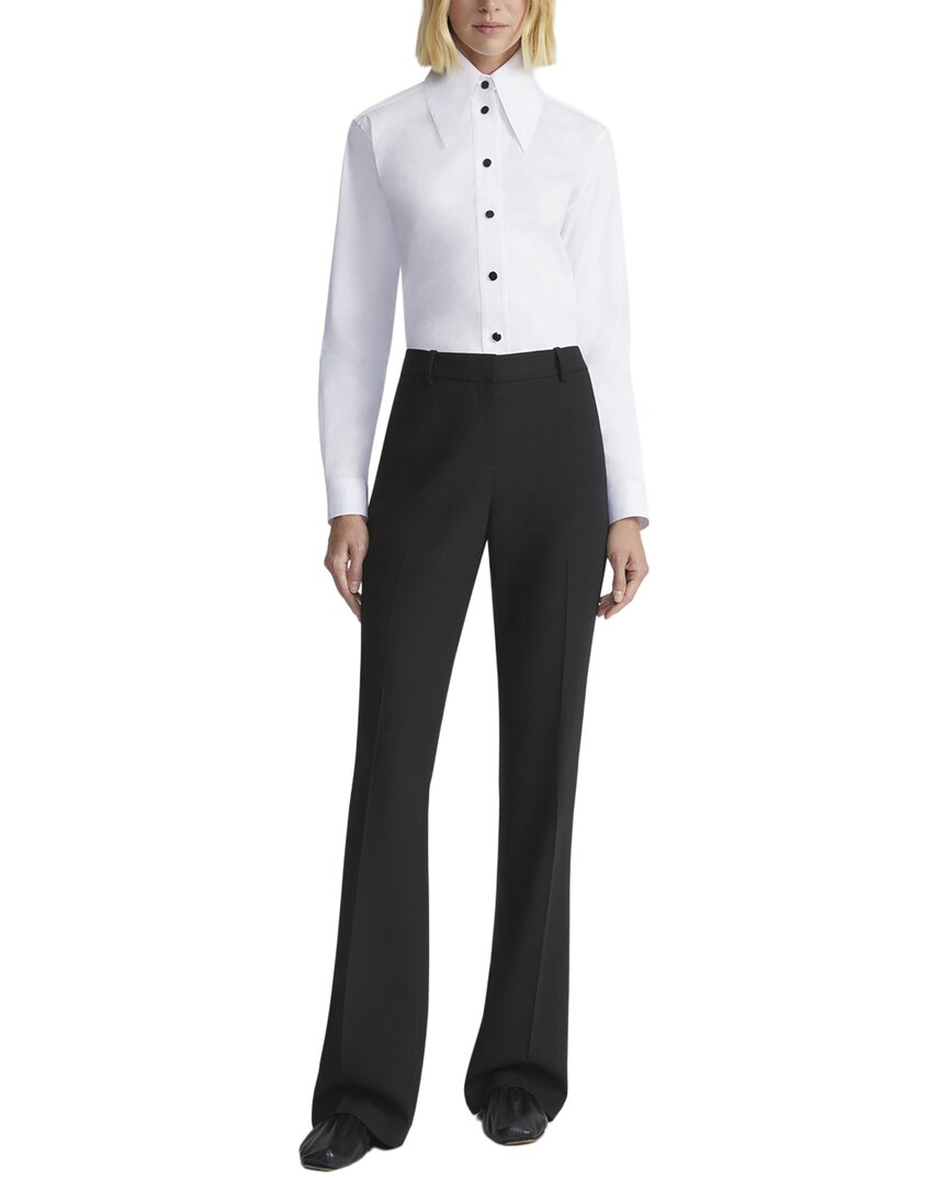 Lafayette 148 New York Lafayette 148 New York Waldorf Belt Loop Wool-Blend Flare Pant