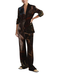 Lafayette 148 New York Peak Lapel Tailored Silk-Blend Blazer