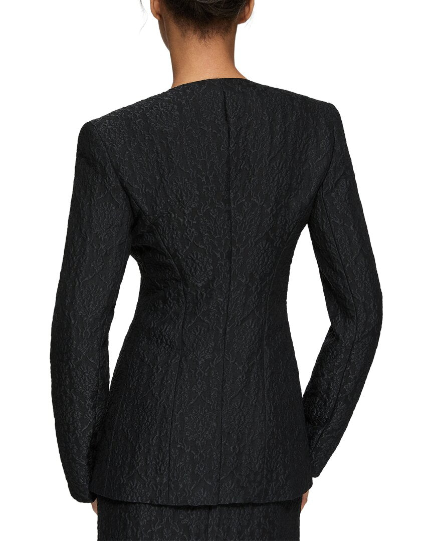 Lafayette 148 New York Cutaway Tailored Silk-Blend Jacket