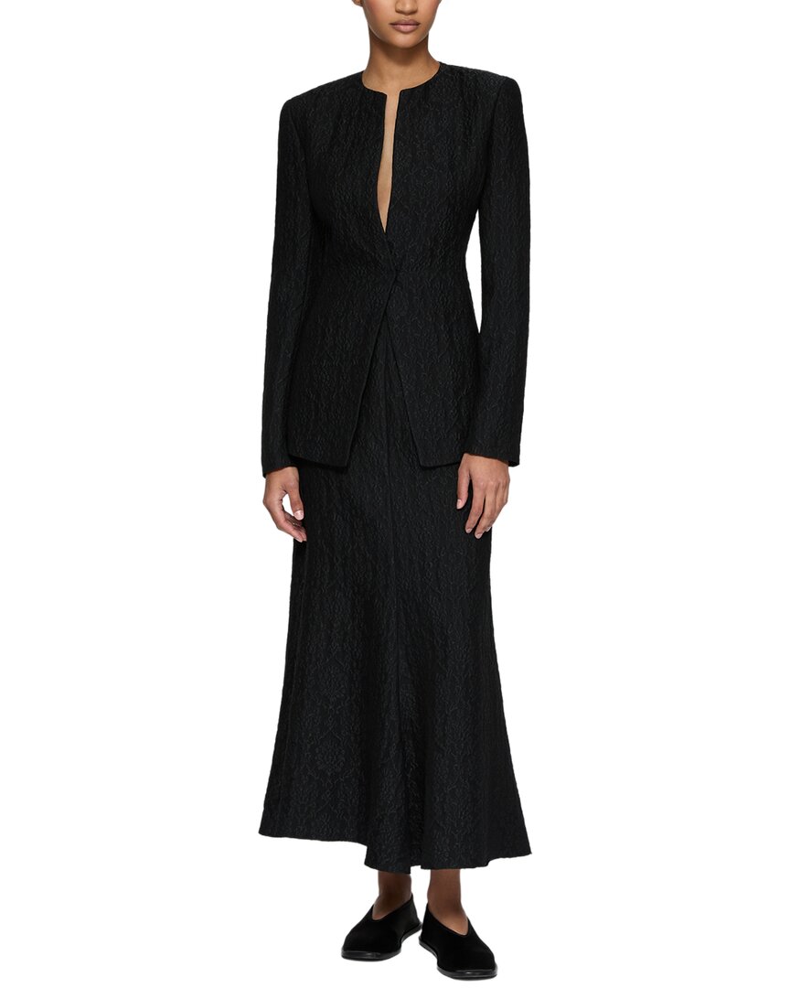 Lafayette 148 New York Cutaway Tailored Silk-Blend Jacket