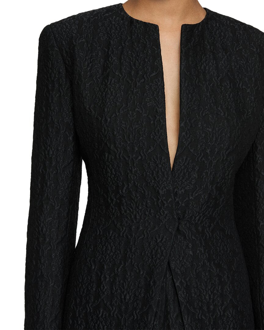 Lafayette 148 New York Cutaway Tailored Silk-Blend Jacket