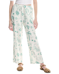 Electric & Rose Sail Crop Linen-Blend Pant