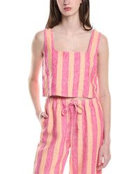 Electric & Rose Linen Boxy Tank