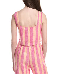 Electric & Rose Linen Boxy Tank