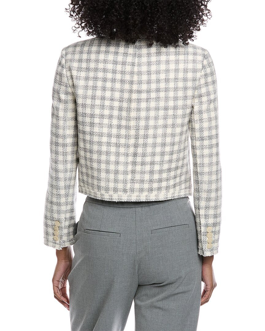 Theory Cropped Gingham Jacket