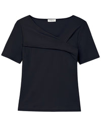 Lafayette 148 New York Petite Short Sleeve Twisted Top