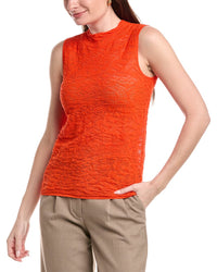 Lafayette 148 New York Sleeveless Knitted Lace Sweater