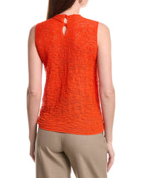 Lafayette 148 New York Sleeveless Knitted Lace Sweater