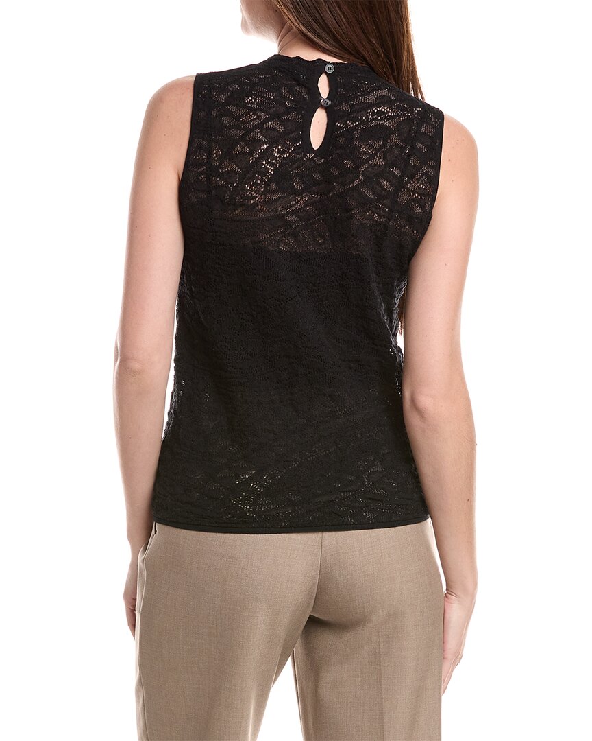 Lafayette 148 New York Sleeveless Knitted Lace Sweater
