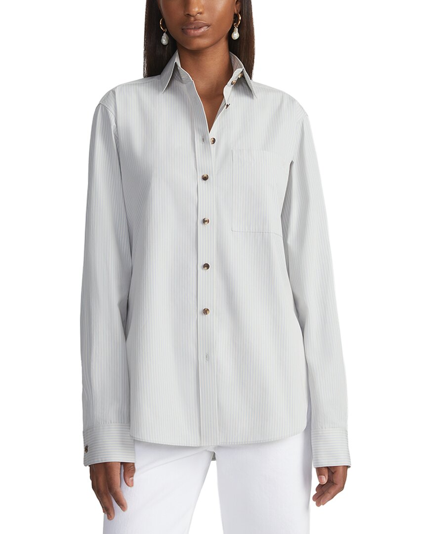 Lafayette 148 New York High Collar Pocket Shirt