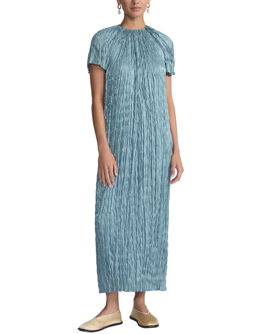 Lafayette 148 New York Short Sleeve Plisse Dress