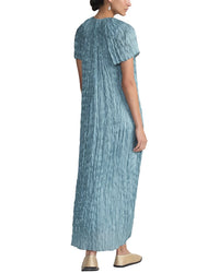 Lafayette 148 New York Short Sleeve Plisse Dress