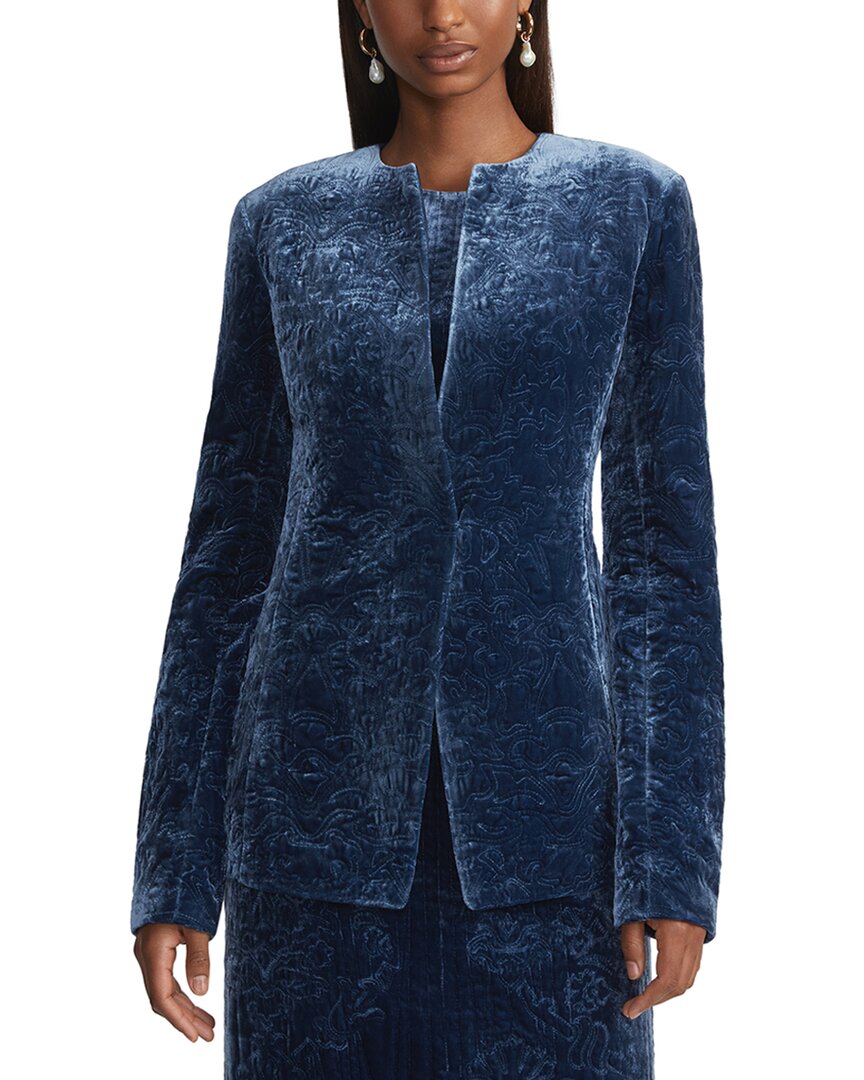Lafayette 148 New York Baroque Embroidered Silk-Blend Tailored Jacket