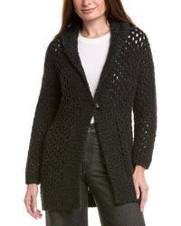 Brunello Cucinelli Open Knit Camel & Silk-Blend Blazer