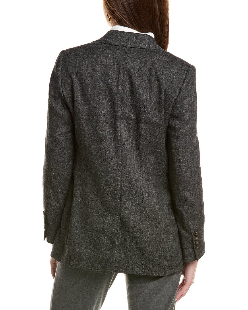 Brunello Cucinelli Linen & Wool-Blend Blazer