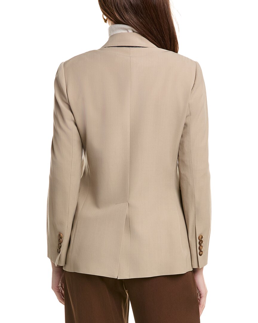 Brunello Cucinelli Wool & Silk-Blend Blazer