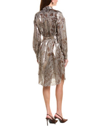 Brunello Cucinelli Silk-Blend Shirtdress