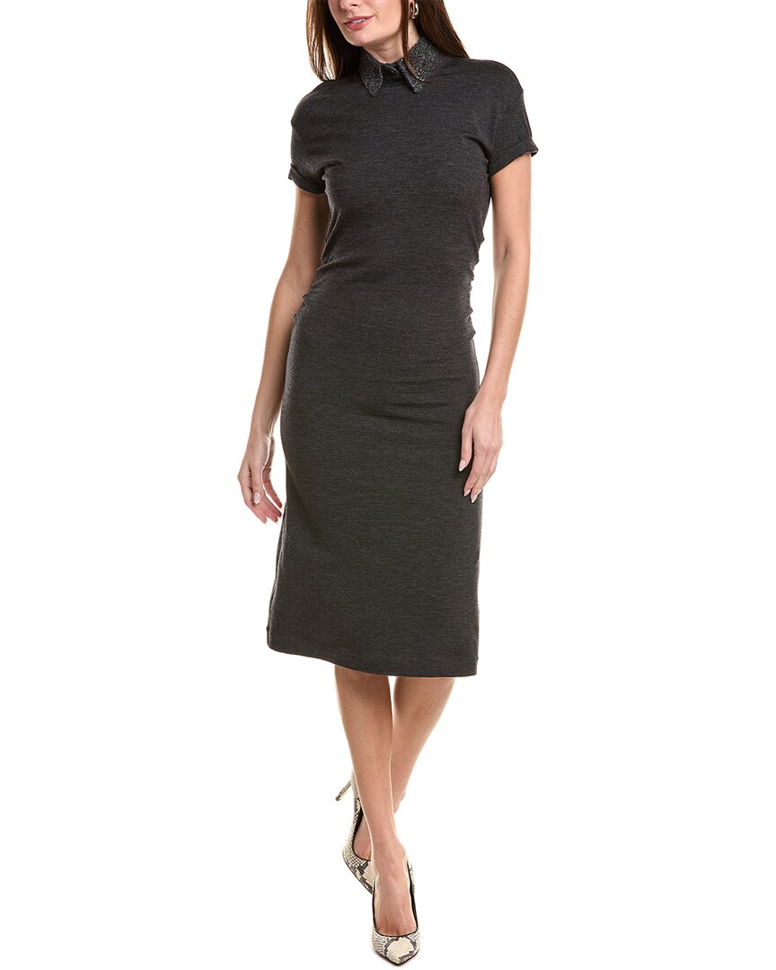 Brunello Cucinelli Brunello Cucinelli Wool & Silk-Blend Midi Dress