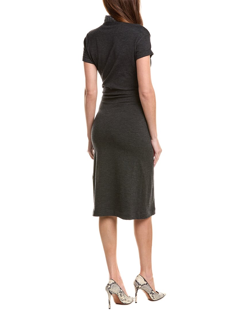Brunello Cucinelli Brunello Cucinelli Wool & Silk-Blend Midi Dress